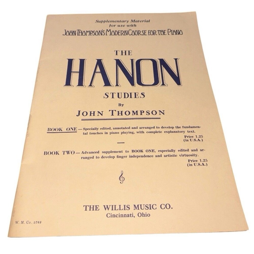 John Thompson Modern Course for Piano Hanon Studies Supplementary Music Book VTG
